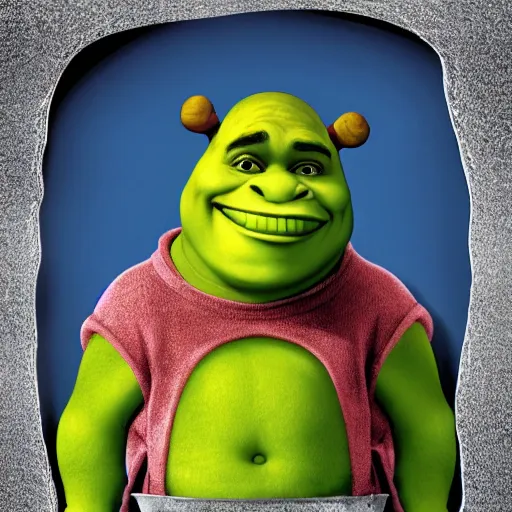 Image similar to an x - ray photograph of shrek