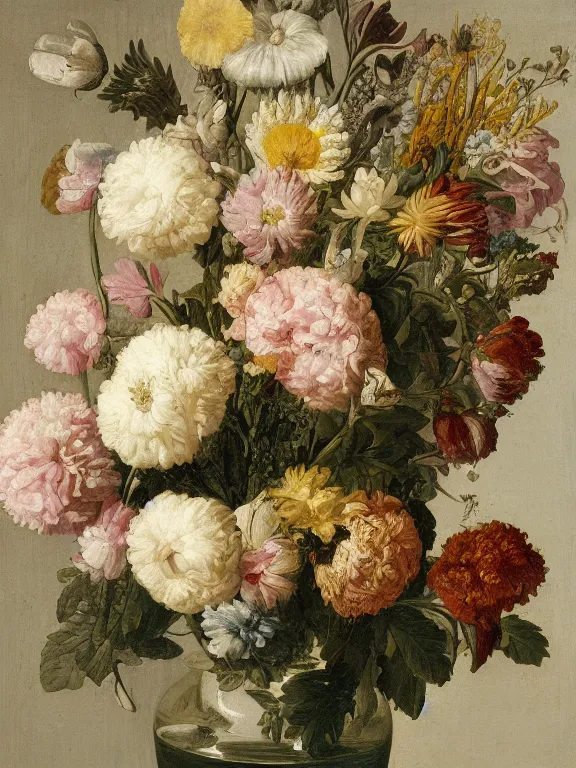 Image similar to Vase of Flowers 1722 Jan van Huysum ,getty museum jan van huysum flowers