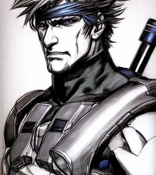 Prompt: portrait solid snake rockman dante by yusuke murata and masakazu katsura, artstation, highly - detailed, cgsociety, pencile and ink, city in the background, dark colors, intricate details