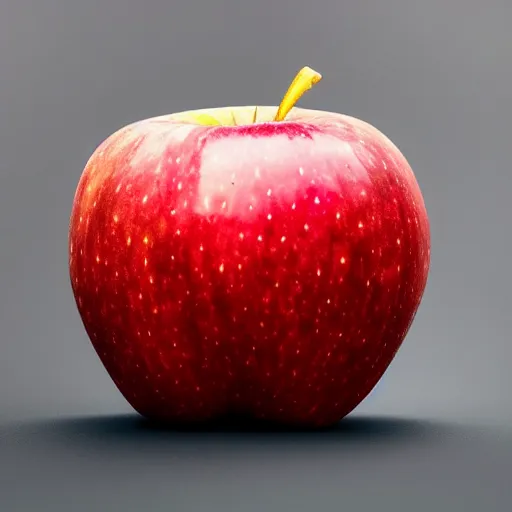 Image similar to an apple with the texture and color of leather, close up, award winning digital photography