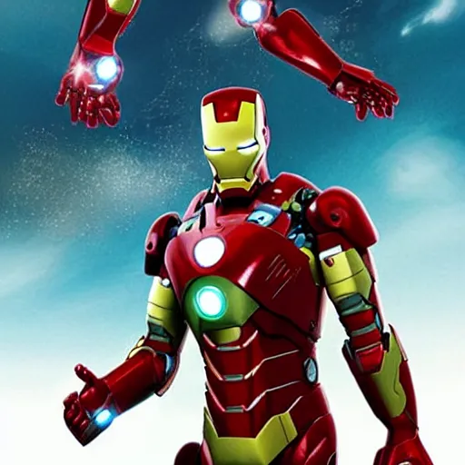 Image similar to Ironman mixed with Peter Pan