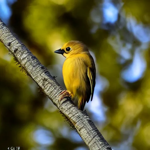 Image similar to A cartoon of Tweetie, XF IQ4, f/1.4, ISO 200, 1/160s, 8K, RAW, unedited, symmetrical balance, in-frame, sharpened