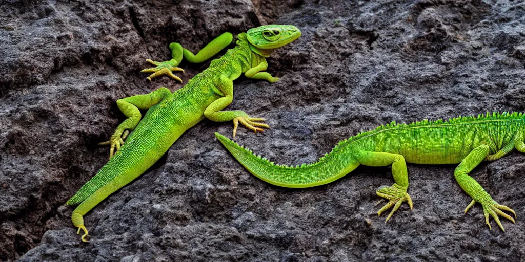 Prompt: 🦎💦🌊, award-winning photograph, cinematic, national geographic, 8K UHD