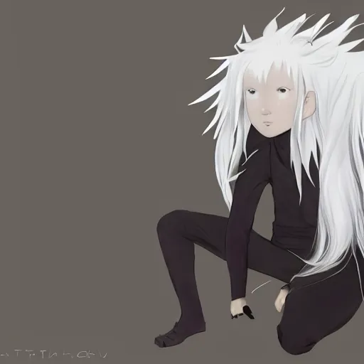 Image similar to Albino Hinata Trending on ArtStation