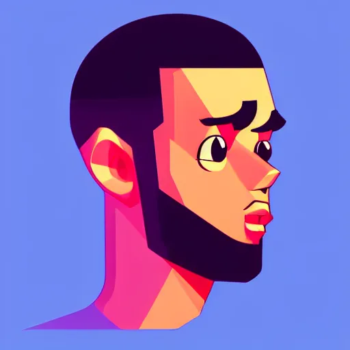 Image similar to 2 d character design, male rapper, vector art, digital art, portrait, 4 k, 8 k, sharp focus, smooth, illustration, concept art, music artist