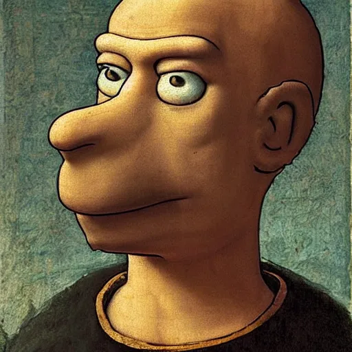 Prompt: Homer Simpson by Leonardo da Vinci