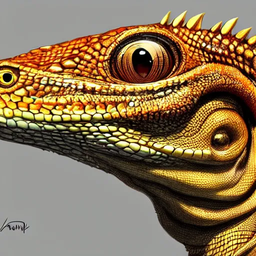 Image similar to Mark Zuckerberg as a lizard, closeup, D&D, fantasy, intricate, elegant, highly detailed, digital painting, artstation, concept art, matte, sharp focus, illustration