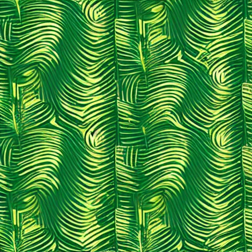 Prompt: gold emerald palm leaves vector illustration, 8 k ultra resolution