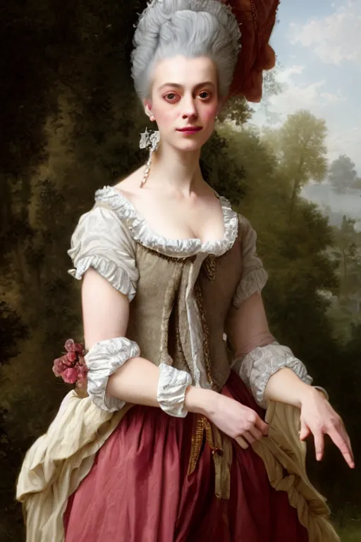 Prompt: kaya scodelario as marie antoinette, traditional corsican, intricate, highly detailed, artstation, illustration, jurgens, rutkowski, bouguereau