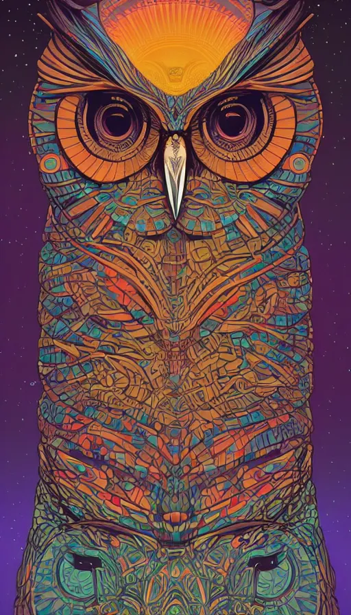 Image similar to the owl god, futurism, da vinci, Dan Mumford, Josan Gonzalez