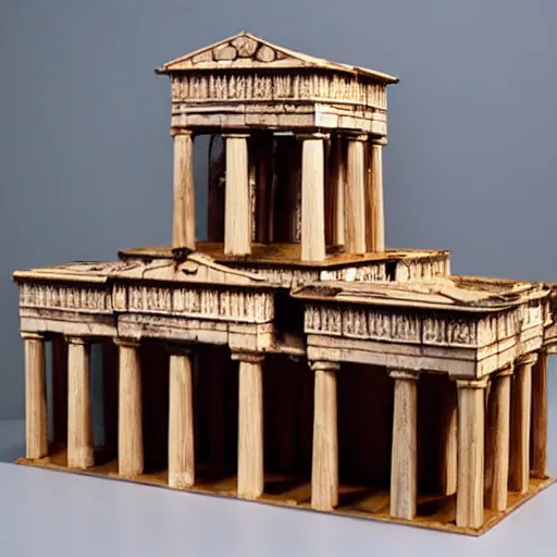 Prompt: Wooden Acropolis