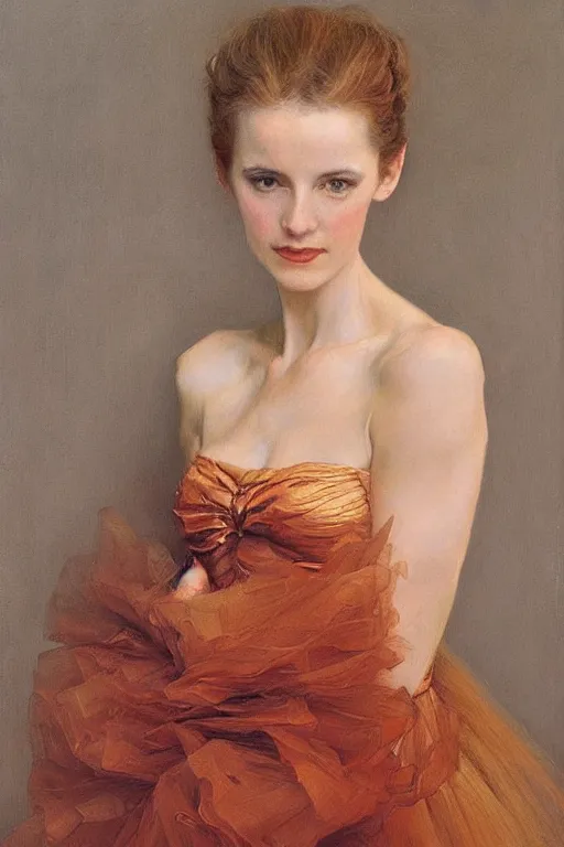 Image similar to portrait of a gorgeous graceful irish prima ballerina, by donato giancola and berthold woltze.