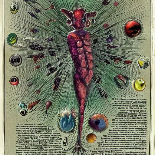 Image similar to bizarre bestiary of microcosmic creatures