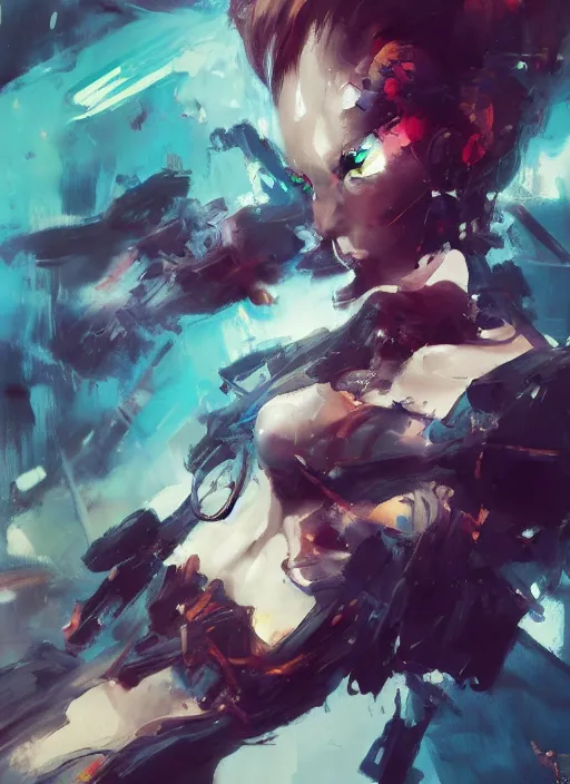 Image similar to semi reallistic gouache gesture painting, by yoshitaka amano, by ruan jia, by Conrad roset, by dofus online artists, detailed anime , music nots flying in space portrait, cgsociety, artstation, rococo mechanical, Digital reality, cyber punk atmosphere, gesture drawn