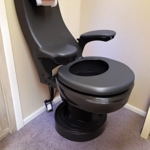 Image similar to gaming chair combined with a toilet