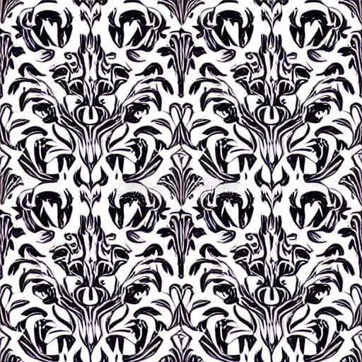 Prompt: damask ornament, elegant classic texture, luxury royal, victorian, baroque elements, suitable for fabric, textile, wallpaper, floral vector background, stock illustration, symmetrical, highly detailed, 8 k