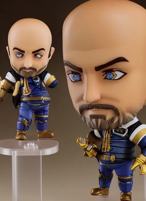 Image similar to richard garriott, a nendoroid of richard garriott figurine, realistic face, detailed product photo