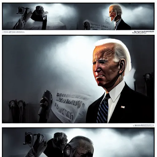 Image similar to joe biden crying, sad, depressed, dramatic lighting, cinematic, establishing shot, extremly high detail, photorealistic, cinematic lighting, artstation, style by James Gurney