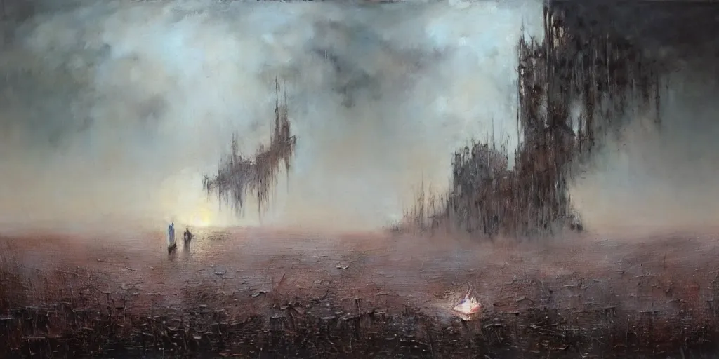 Prompt: the feeling of devastation on a level that decimates your will to live, pure sadness, vivid, hyper realistic, 4 k, surreal, painted by greg rutkowski, beksinski, giger