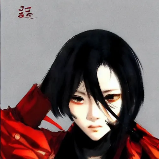 Image similar to beautiful korean woman wearing an eyepatch, yoji shinkawa