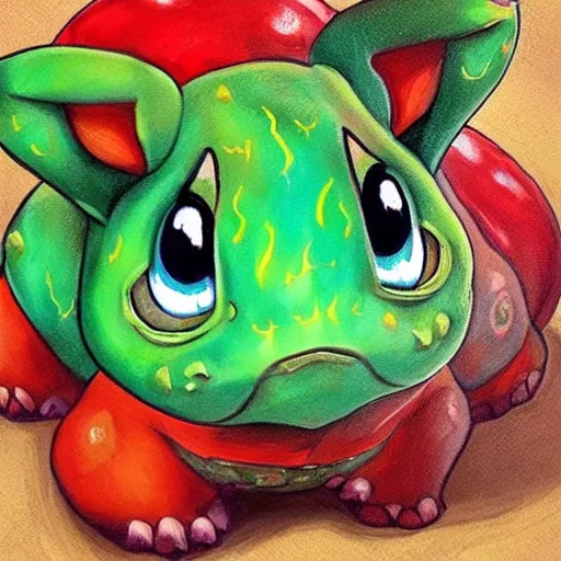 bulbasaur (pokemon) drawn by teo_(telo_ruka)