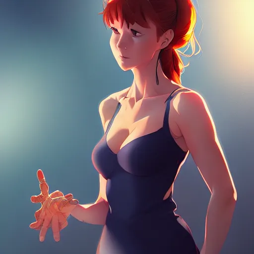 Image similar to mary jane watson, portrait shinkai makoto studio ghibli studio key hideaki anno sakimichan stanley artgerm lau rossdraws james jean marc simonetti elegant highly detailed digital painting artstation pixiv