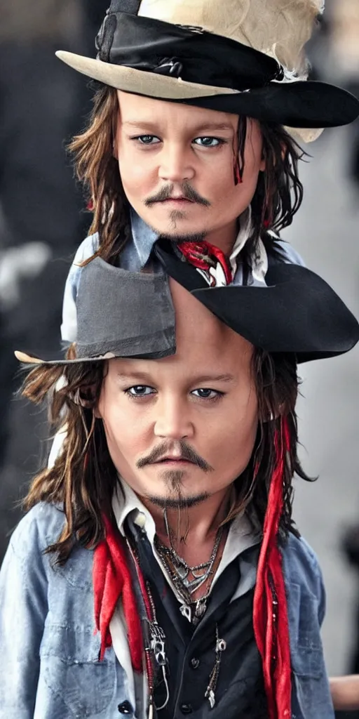 Prompt: mini Johnny Depp