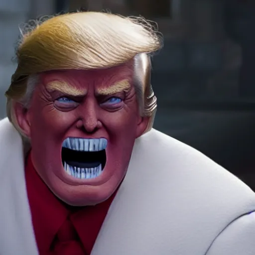 Prompt: donald trump playing morbius in morbius dramatic cinematic photo