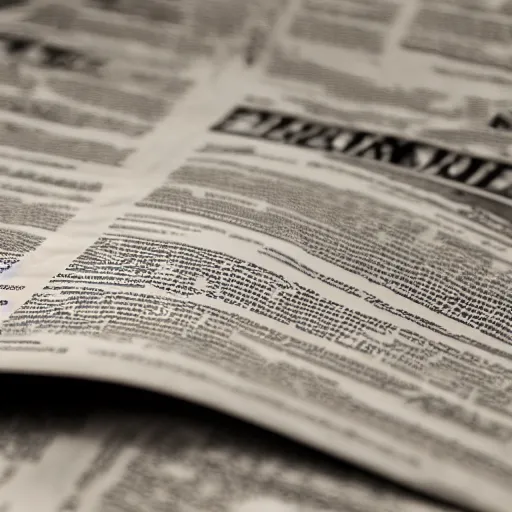 Prompt: texture photo of a newspaper