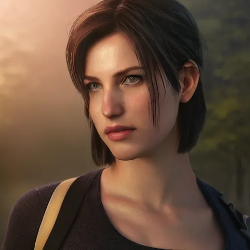 Prompt: Beautiful jill valentine in real life, face centered portrait, Confident, fog, rain, volumetric lighting, beautiful, golden hour, sharp focus, ultra detailed, cgsociety by Leesha Hannigan, Ross Tran, Thierry Doizon, Kai Carpenter,Ignacio Fernández Ríos