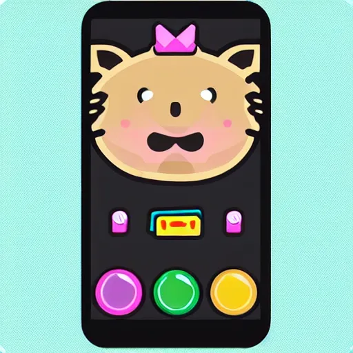Image similar to cute chubby icons for mobile game ui