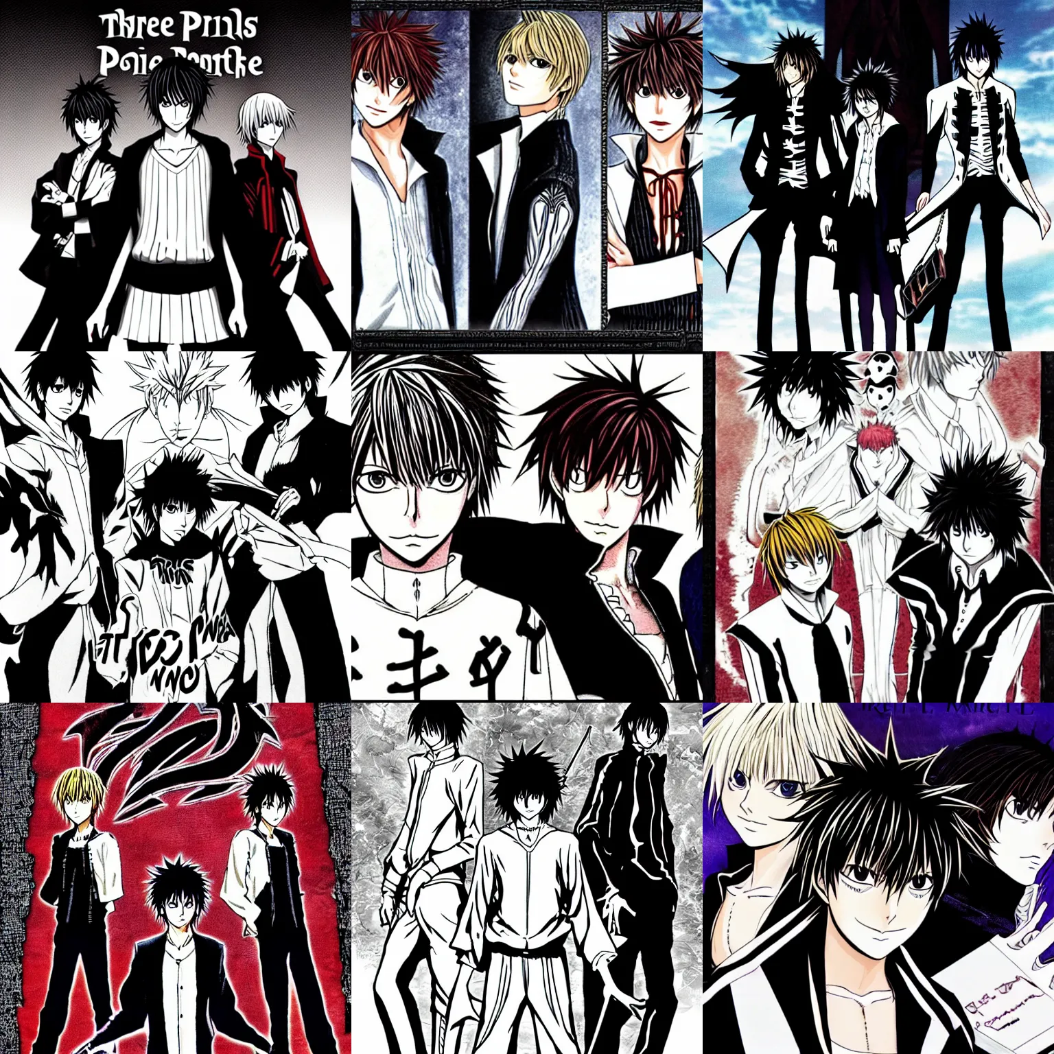 ryuk and kira, death note, anime style, manga, concept, Stable Diffusion