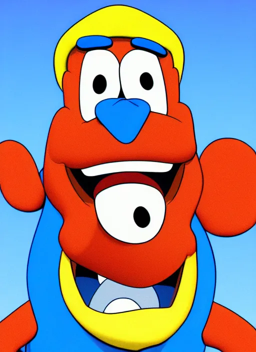 Image similar to portrait of bluey character from bluey cartoon, highly detailed