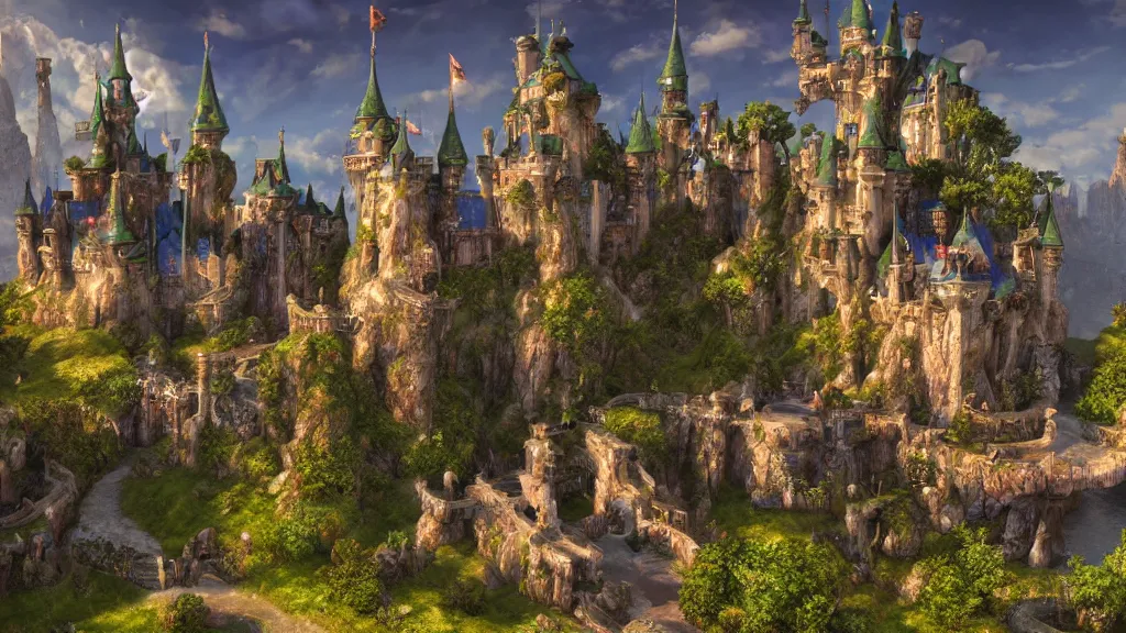 Image similar to fantasy castle, fantasy artwork, very very very beautiful scenery, hd, hdr, ue5, ue6, unreal engine 5, cinematic 4k wallpaper, 8k, ultra detailed, high resolution, artstation, award winning