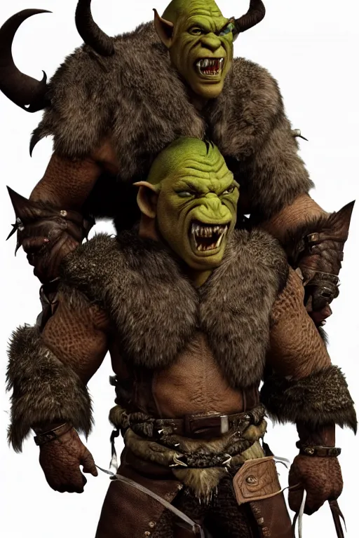 Prompt: A full body shot of a handsome orc-(((((pig))))) looking into the camera wearing a leather fur jacket and boots, full body shot, detailed face, portrait, artstation, realistic, highly detailed, symmetrical, D&D, Dungeons & Dragons, hyper realistic, dynamic pose, high detail, octane render, unreal engine, 8k, fantasy art, highly detailed, dramatic lighting, concept art