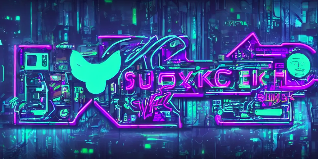 Image similar to twitch, cyberpunk, neon, glow, neon sign