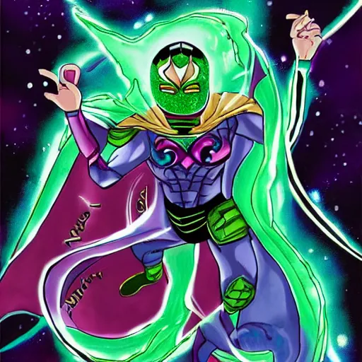 Image similar to Mysterio, artwork by Sailor Moon,