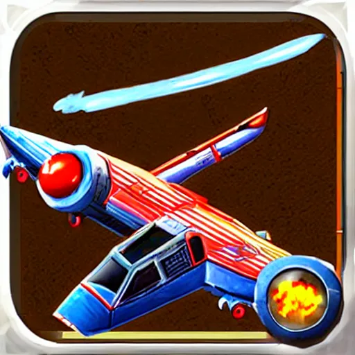Prompt: Retro Flight: 3D battle sim, iPhone game, App Store