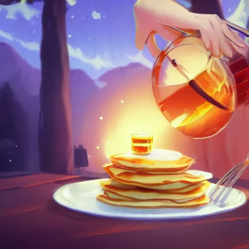 prompthunt: dog making pancakes, 8 k, detailed, high quality, realistic