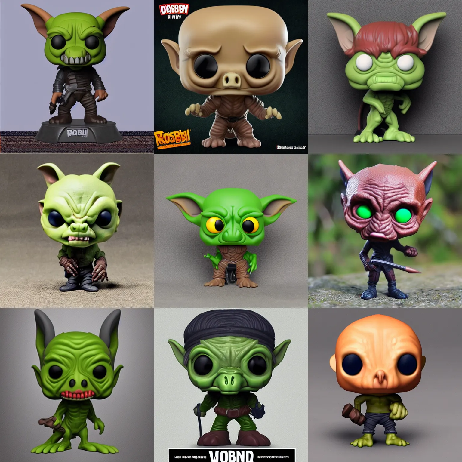 Prompt: goblin funko pop, photorealistic, highly detailed