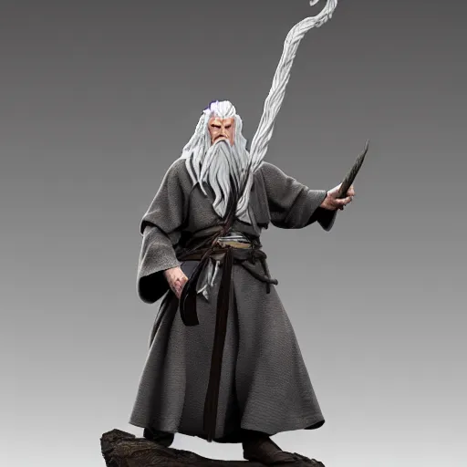 Image similar to Gandalf as a figurine, artstation, studio, light, 8K