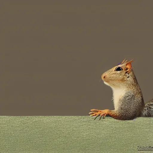 Prompt: detailed photorealistic squirell praying in the style of national geographic