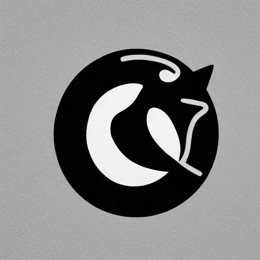 Image similar to a penguin logo, minimalistic