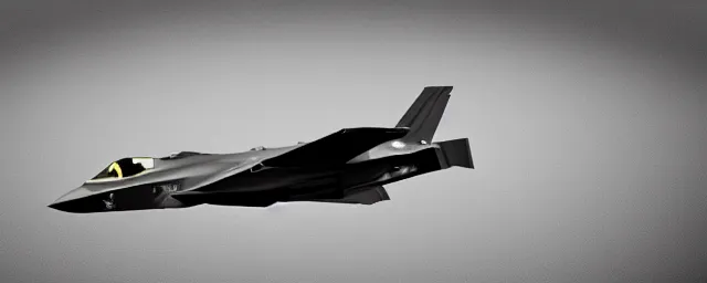 Image similar to a single lockheed sr - 7 1 blackbird and lockheed martin f 3 5 hybrid, dslr