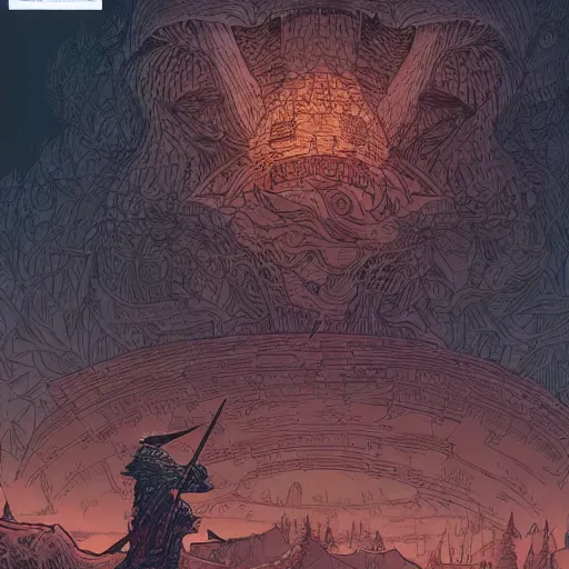 Image similar to A viking staring into the distancec by Feng Zhu and Loish and Laurie Greasley, Victo Ngai, Andreas Rocha, John Harris