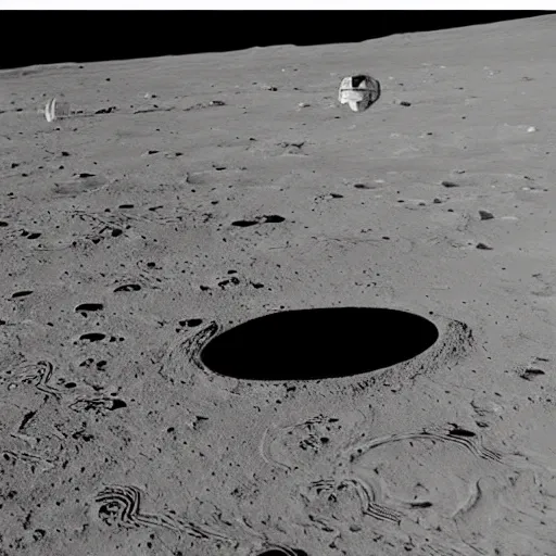 Image similar to ufo extraterest on the moon deep image