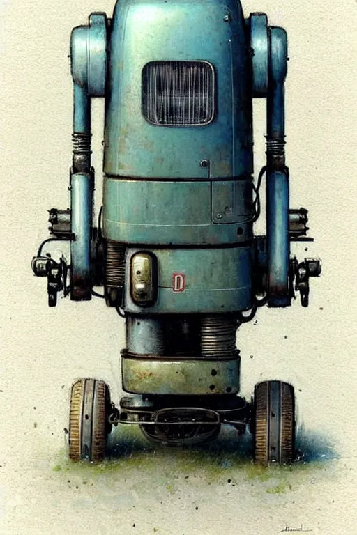 Prompt: ( ( ( ( ( 1 9 5 0 s retro future android robot tractor. muted colors., ) ) ) ) ) by jean - baptiste monge,!!!!!!!!!!!!!!!!!!!!!!!!!