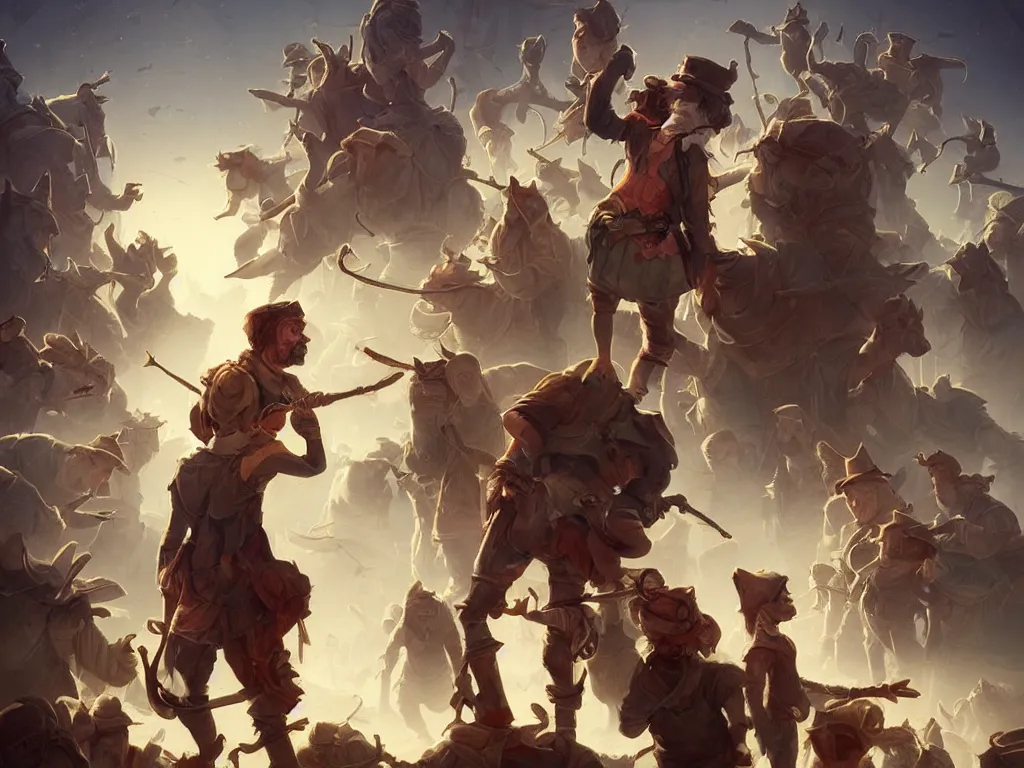 Image similar to Jay Powell as Pied Piper of Hamelin, digital art, cgsociety, artstation, stunning, trending, award-winning,