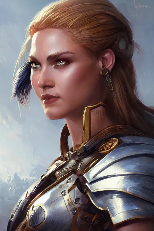 Image similar to amazon valkyrie athena, d & d, fantasy, portrait, highly detailed, headshot, digital painting, trending on artstation, concept art, sharp focus, illustration, art by artgerm and greg rutkowski and magali villeneuve