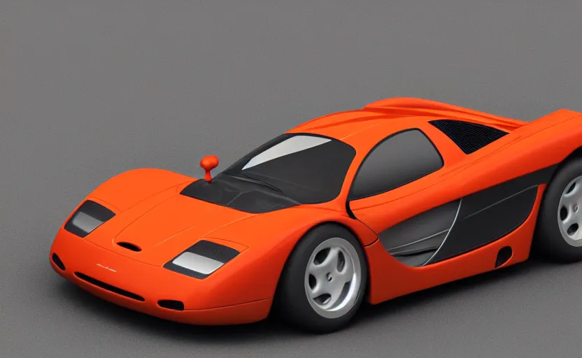 Image similar to “A 1998 McLaren F1 road car by Pixar, octane 3d render, 8k, (high quality), (extremely detailed), studio lighting”